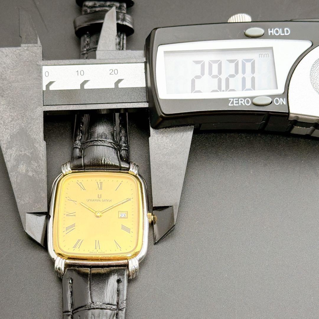 Universal Geneve Tank Square Gold Quartz Men’s Watch Japan Vintage Rare 0714047