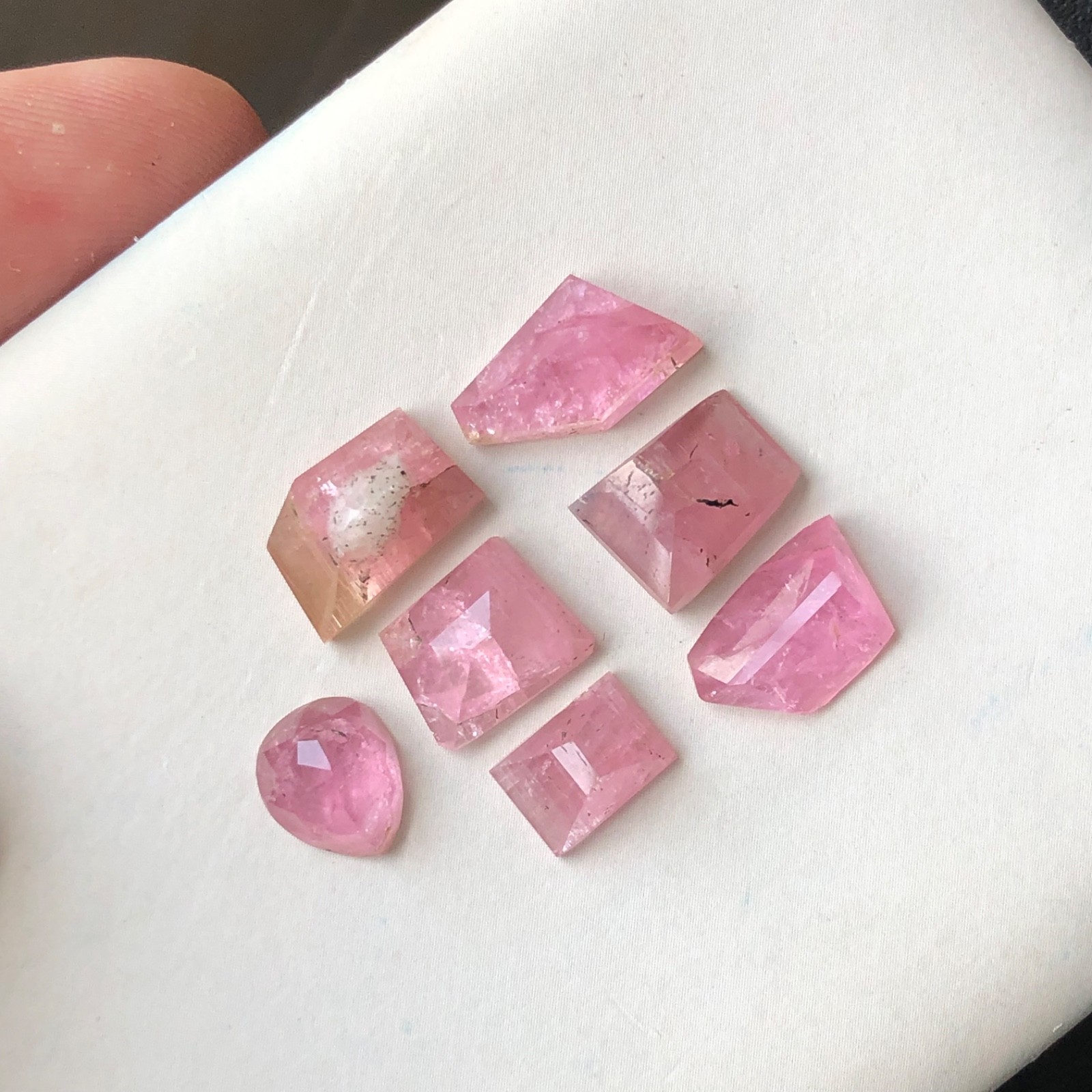 18 carat natural mixed shape tourmaline rosecut 9 to 13.5mm Loose Gemstone