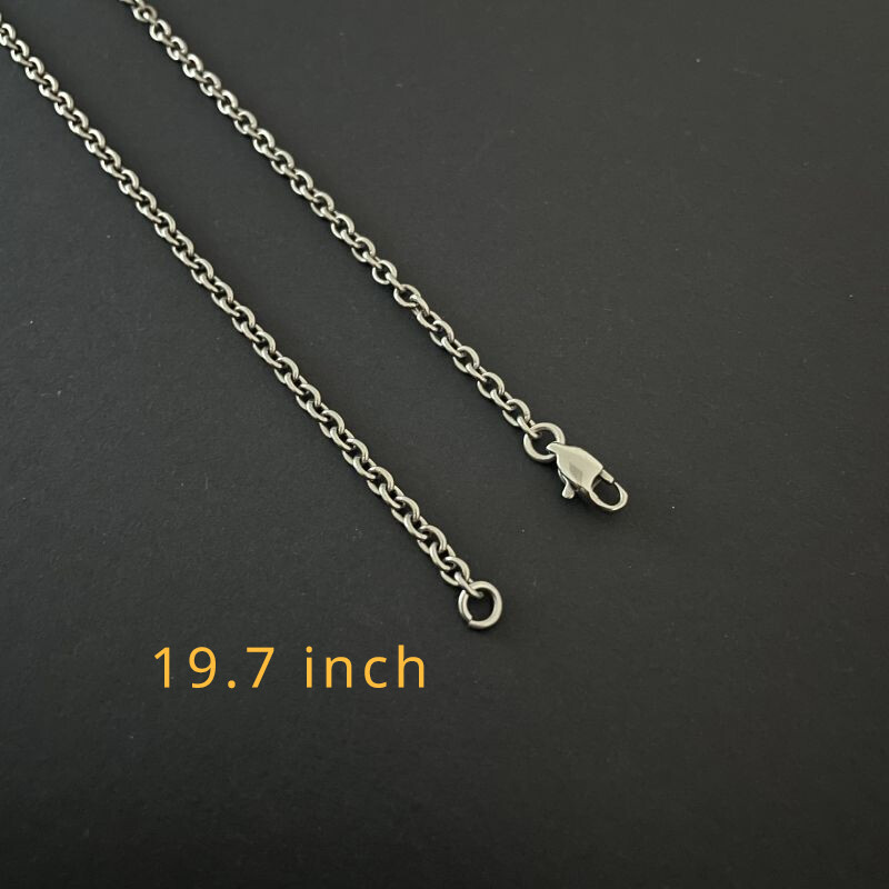 New Pure Titanium Necklace O-Chain Wide 3mm be antiallergic Easy To Match 19.7″