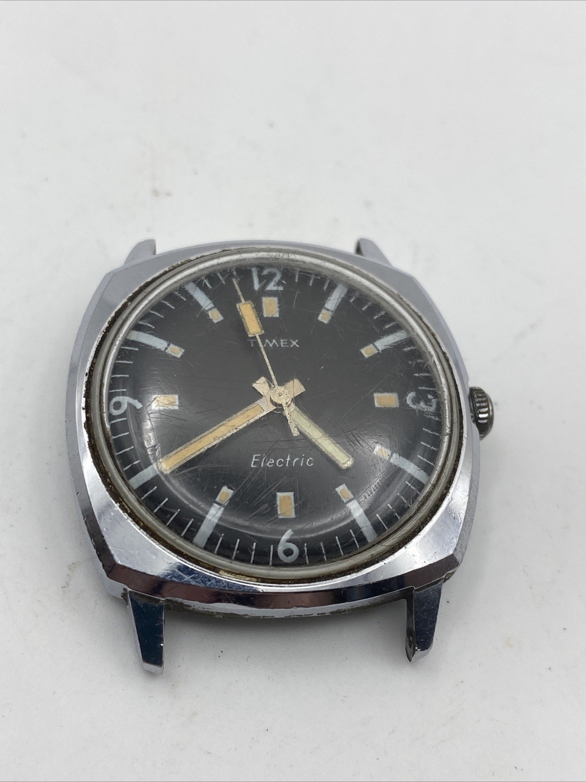 Vintage 1978 MEN’S Timex Electric Black Dial Watch, 37mm New Battery