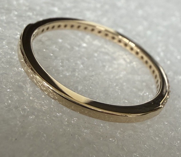 Pandora Era 14k Gold Lab-grown Diamond Half Eternity Pavé Ring 0.11 ct Size 56