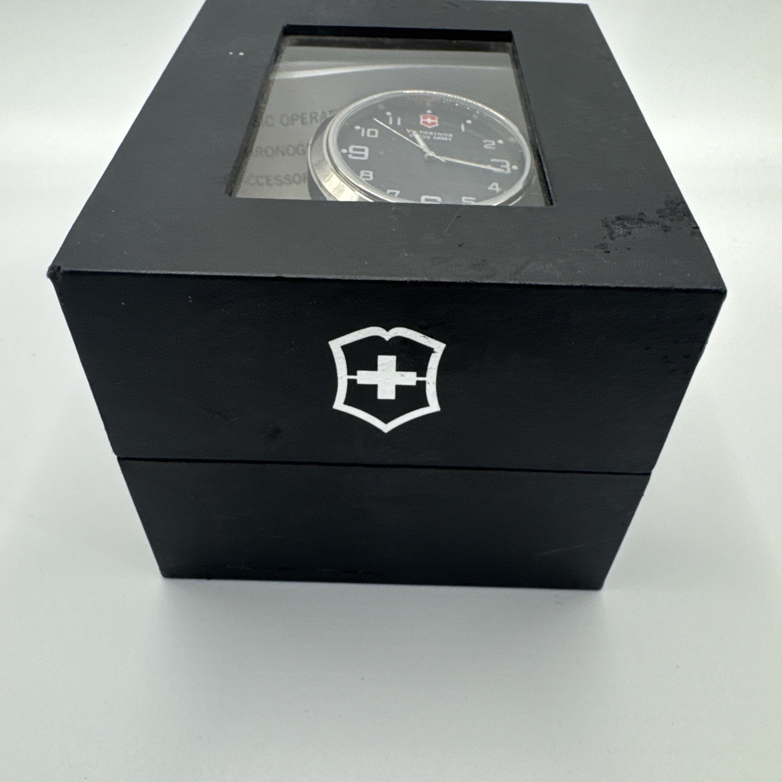Victorinox Swiss Army Garrison Elegance Leather Strap Watch, Boxed – See Details