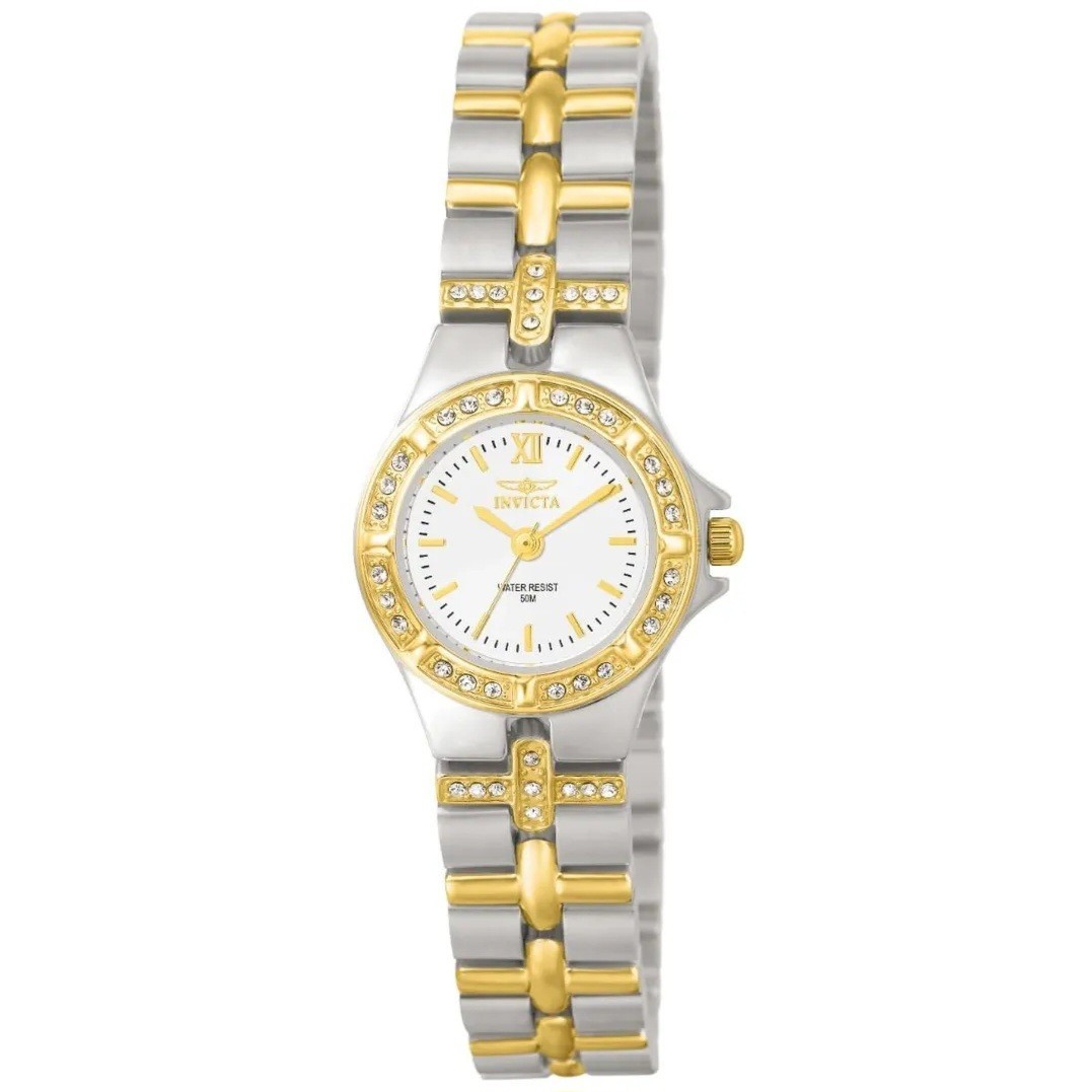 Invicta Women’s Wildflower Two tone/White Dial 21.5mm Gold/SS 0133 New!!