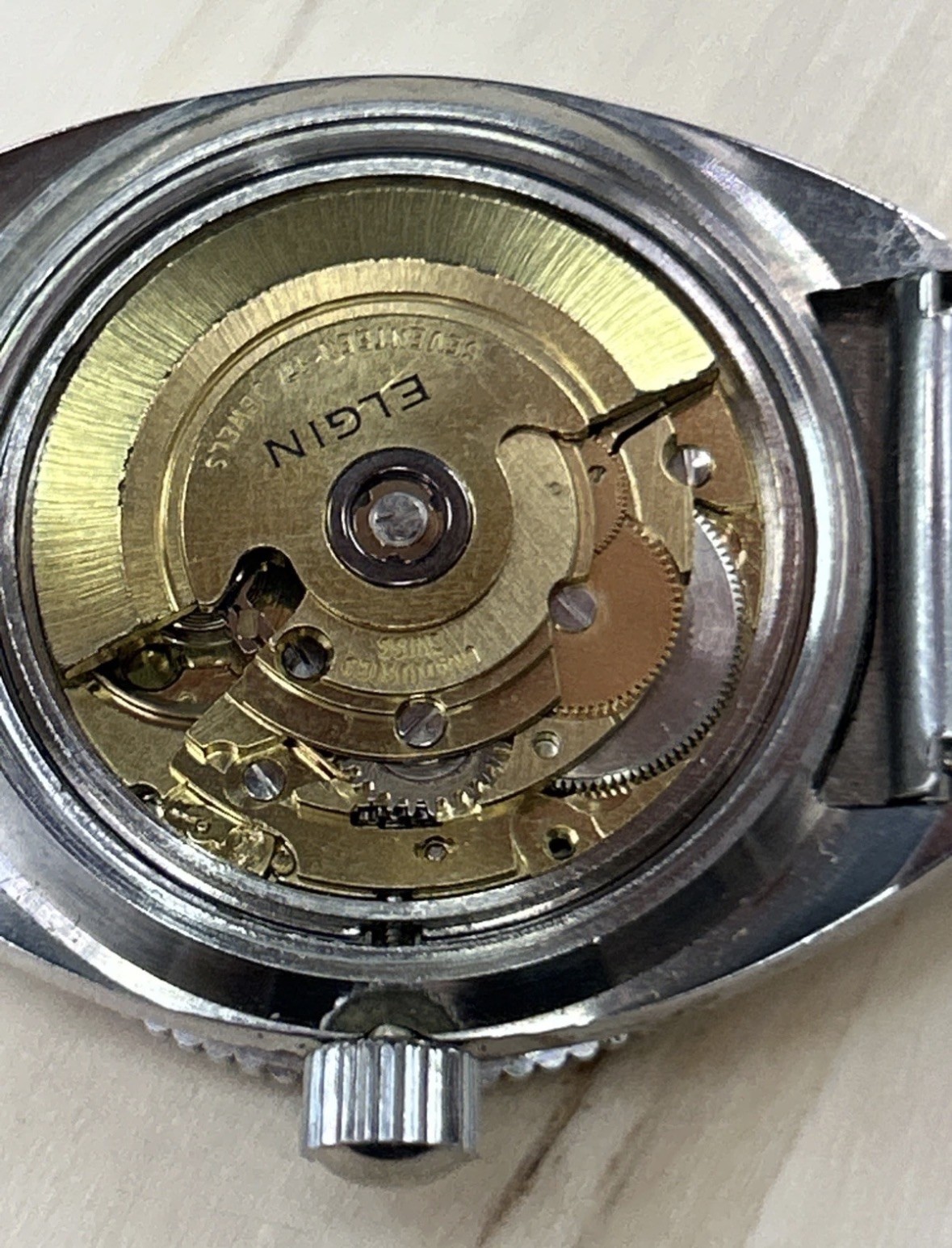 Elgin Skindiver Pepsi Bezel. Serviced! Excellent condition ETA 2879 OEM bracelet