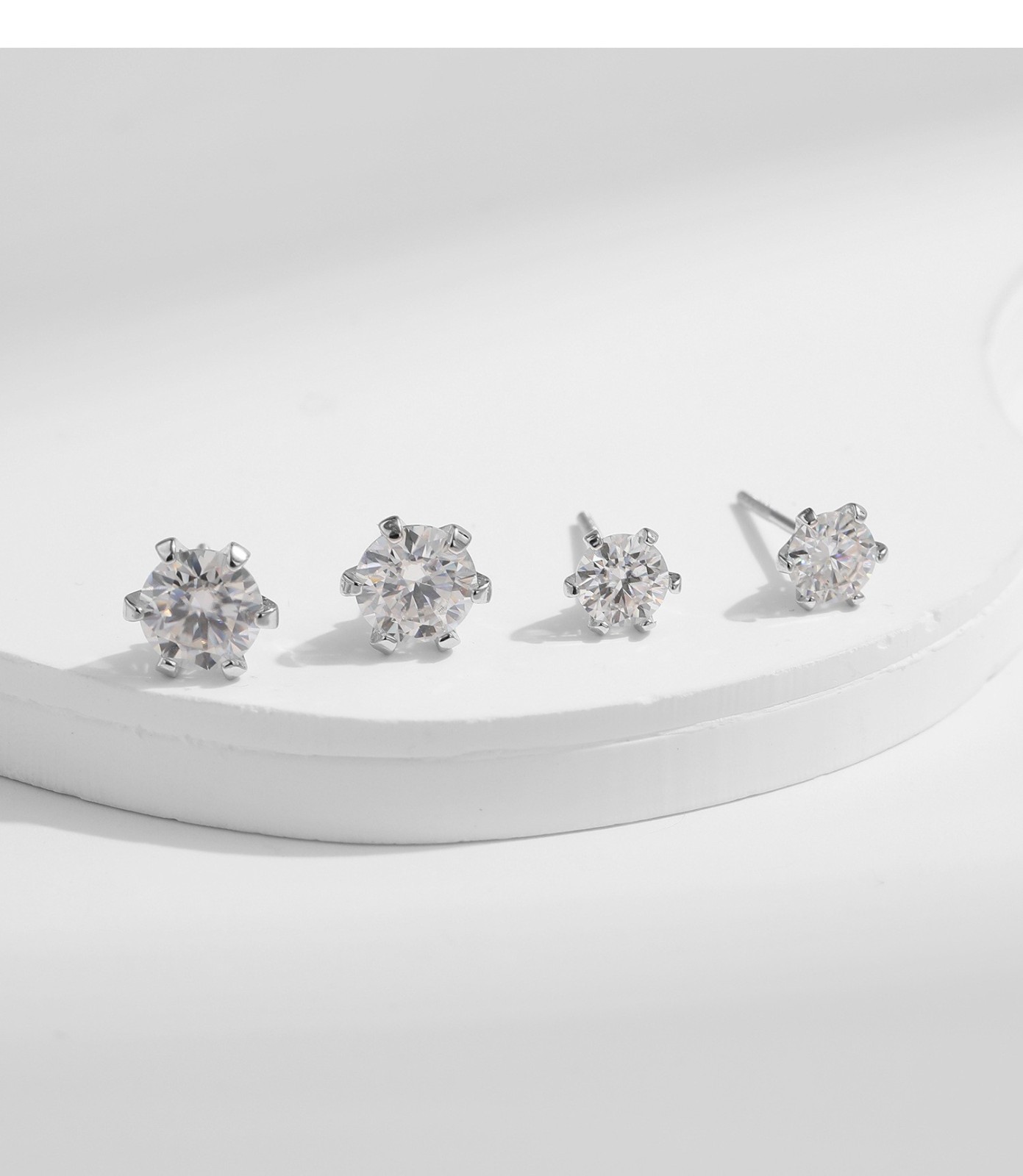 Moissanite Stud Earrings 925 Sterling Silver Screw Back D VVS1 GRA 1CT 2CT