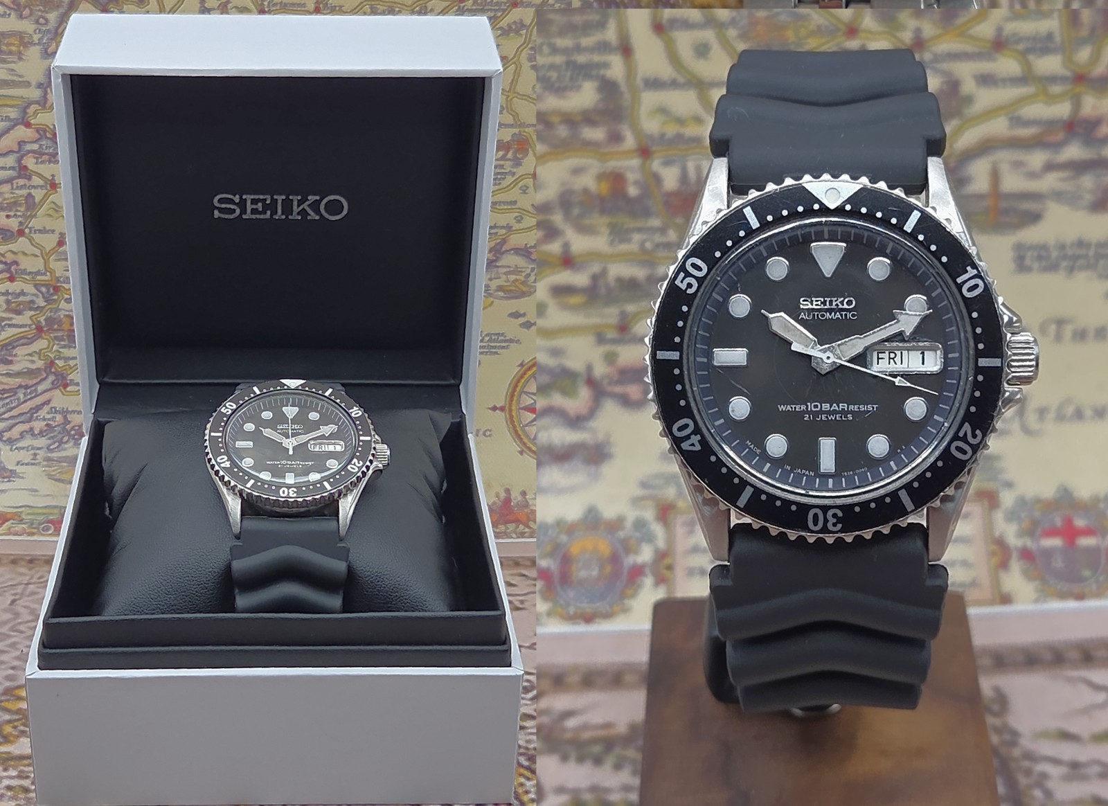 Seiko Mens Automatic Watch SKX031 Scuba Divers 100M 7S26-0040 May 1999 SEIKO BOX