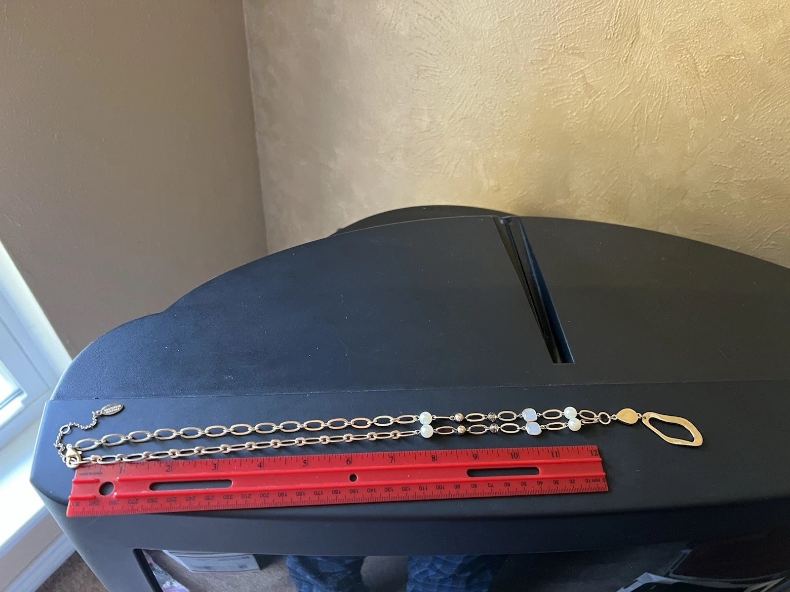 Ann Taylor Factory Long Golden Necklace