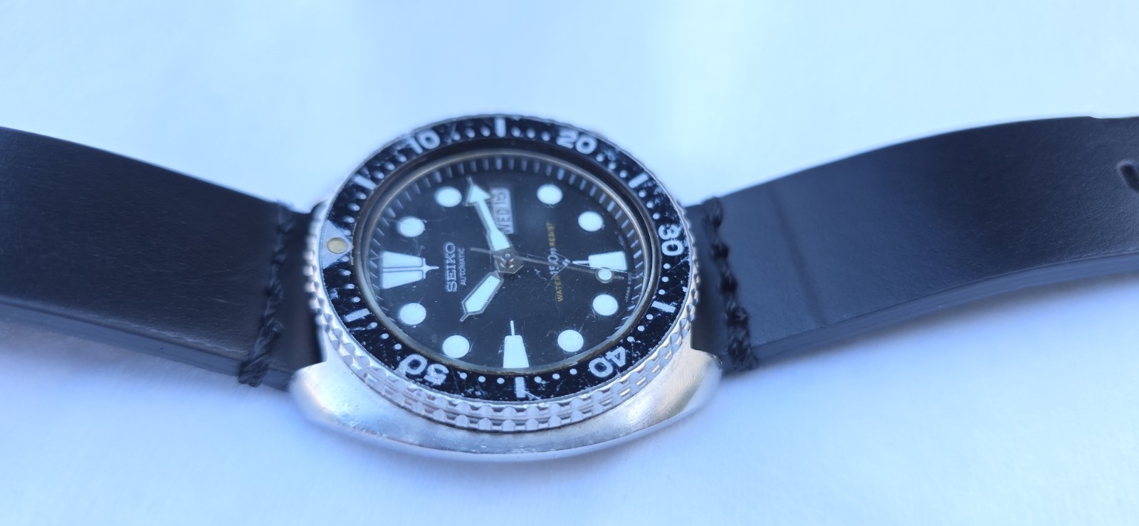 VINTAGE SEPTEMBER 1979 SEIKO 6309 7040 AUTOMATIC SUWA TURTLE DIVER WATCH