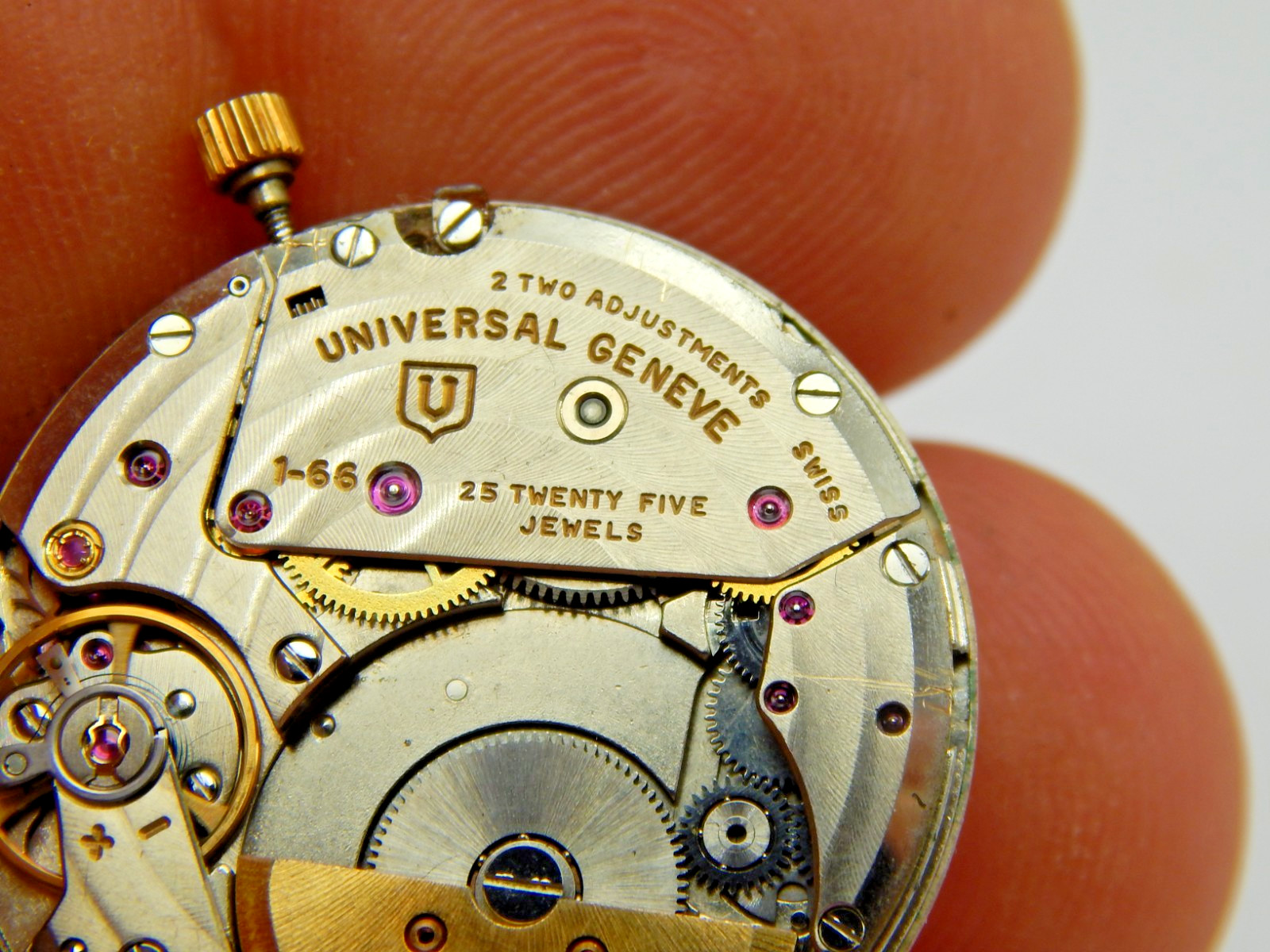 Tiffany & Co automatic 25 jewel micro rotor Universal Geneve 1-66 watch movement