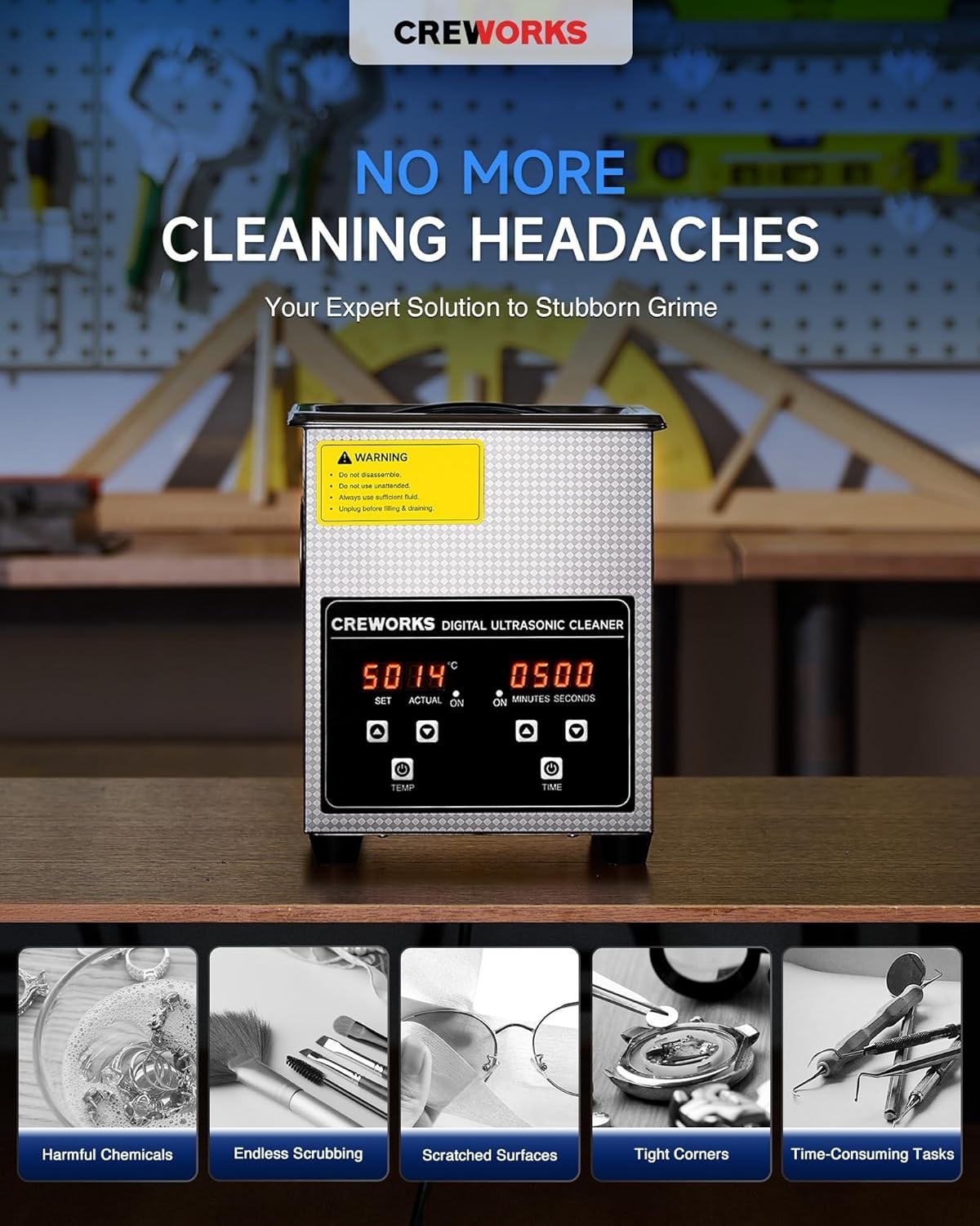 Professional Ultrasonic Cleaning Machine – 2L with Heater & Timer Function