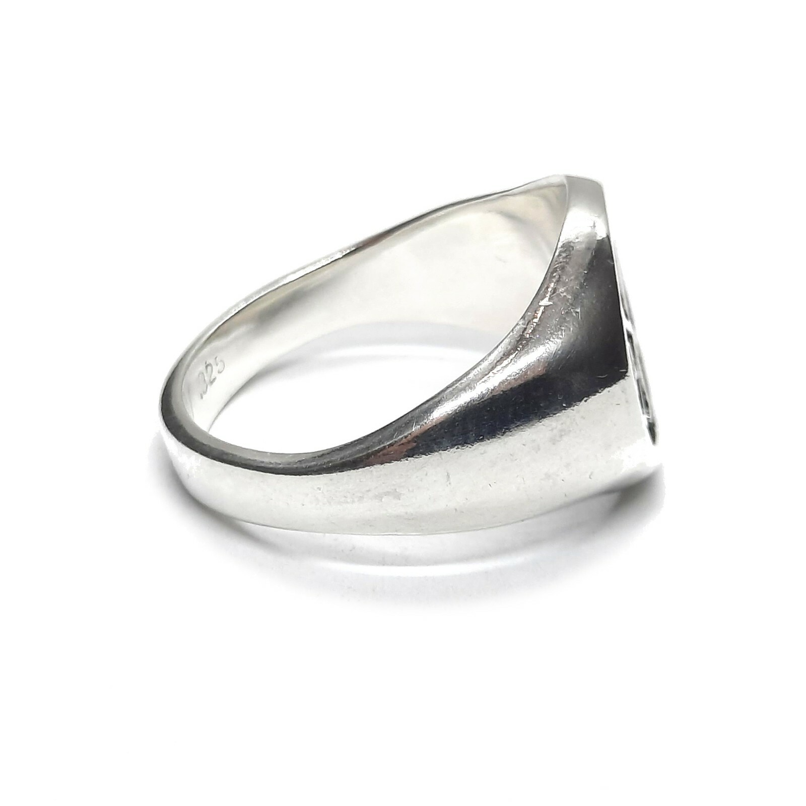 Genuine Sterling Silver Men Ring Chi Rho Alpha Omega Solid Stamped 925 Handmade