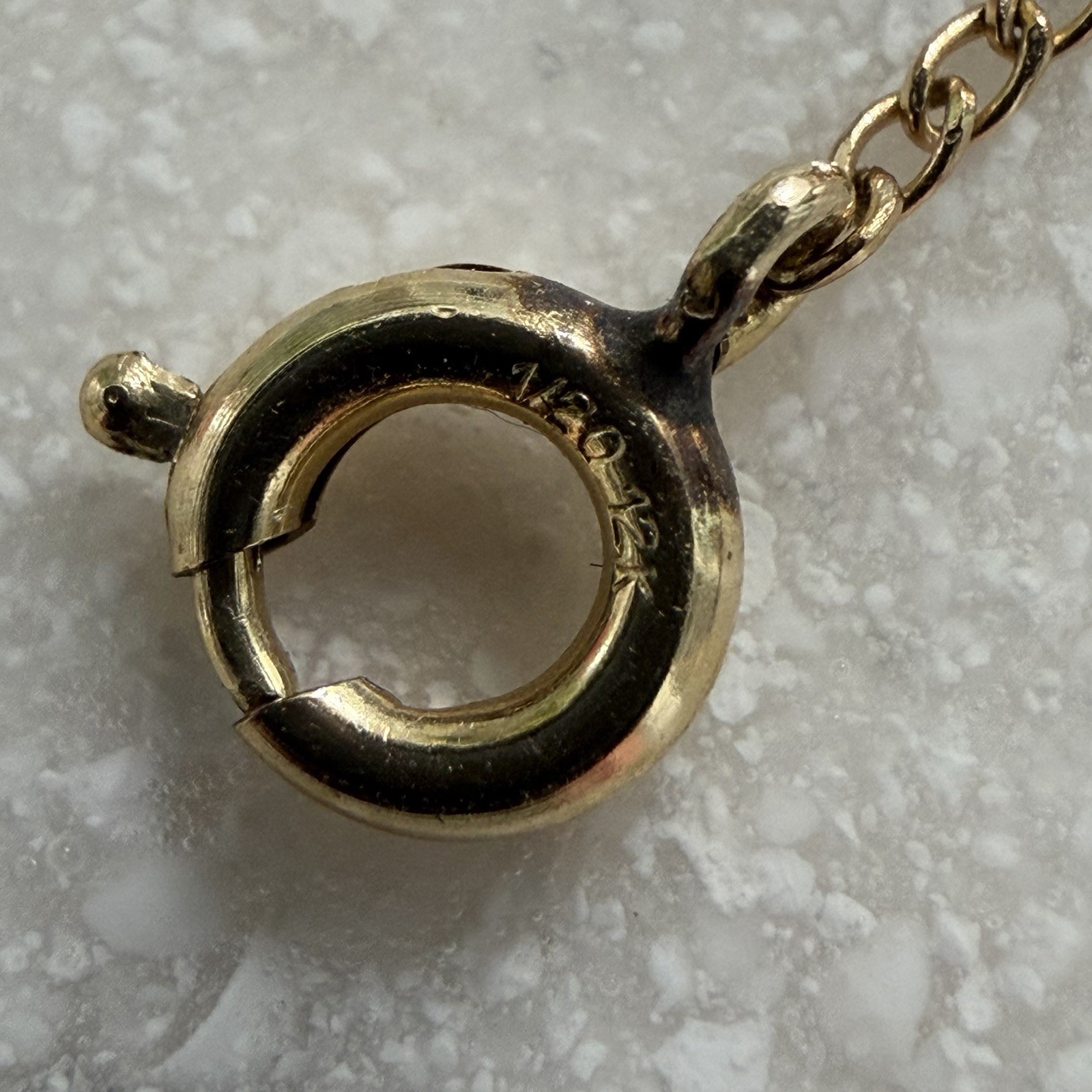 12K Gold Filled Cameo Pendant Necklace 15” Inch Cable Chain Carved Shell Vintage
