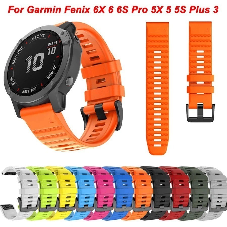 For Garmin Fenix 3 5X 6 Pro 6X 7 7X Sapphire Quickfit Silicone Watch Band Strap