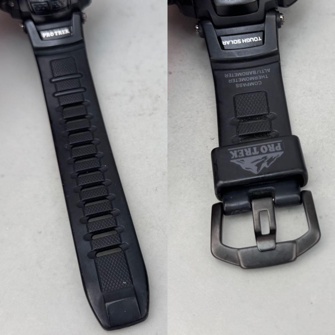 Rare PROTREK PRG 130Y Tough Solar Black Inverted LCD