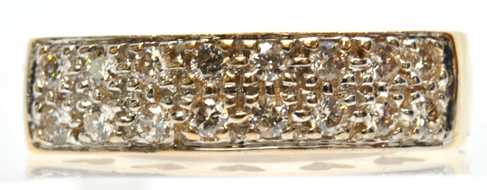 Ladies 14K Yellow Gold 1/3 CT Diamond Cluster Right Hand Estate Ring