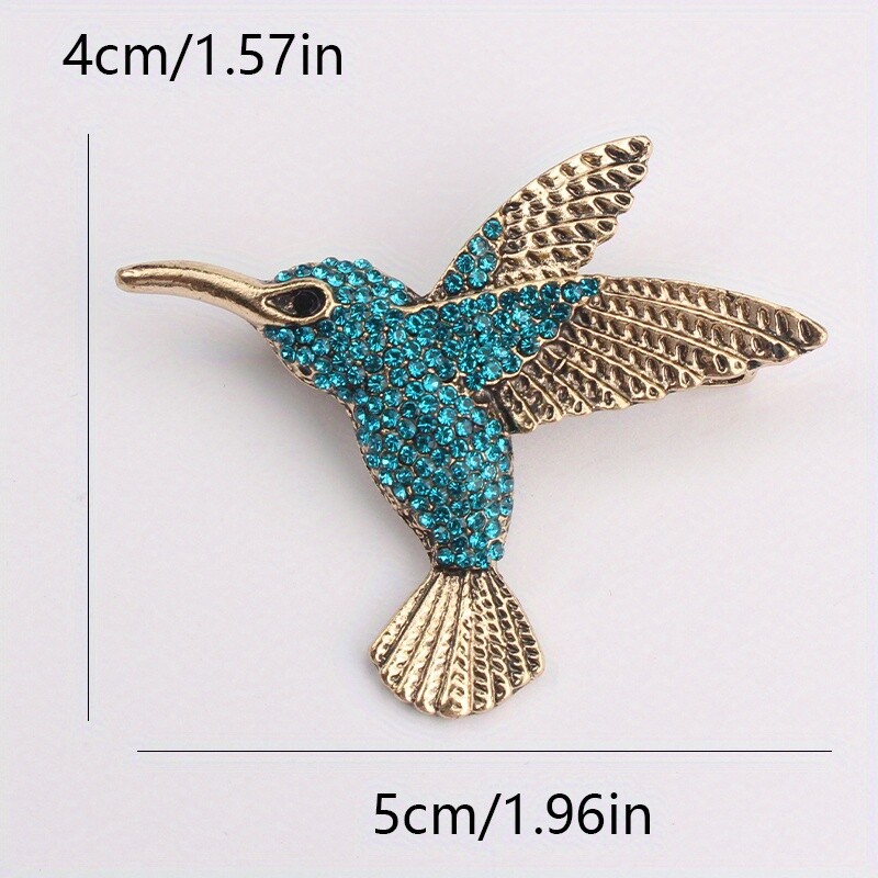 Retro Fashion Cute Simple Hummingbird Brooch Women Men Jewelry Gift
