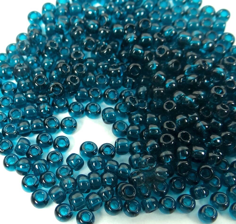 8/0 Fine Japanese TOHO Seed Round Beads -Transparent Capri Blue 10-Grams