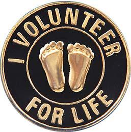 Precious Feet, 14K Gold Plated, I Volunteer Jewelry, Lapel Pin