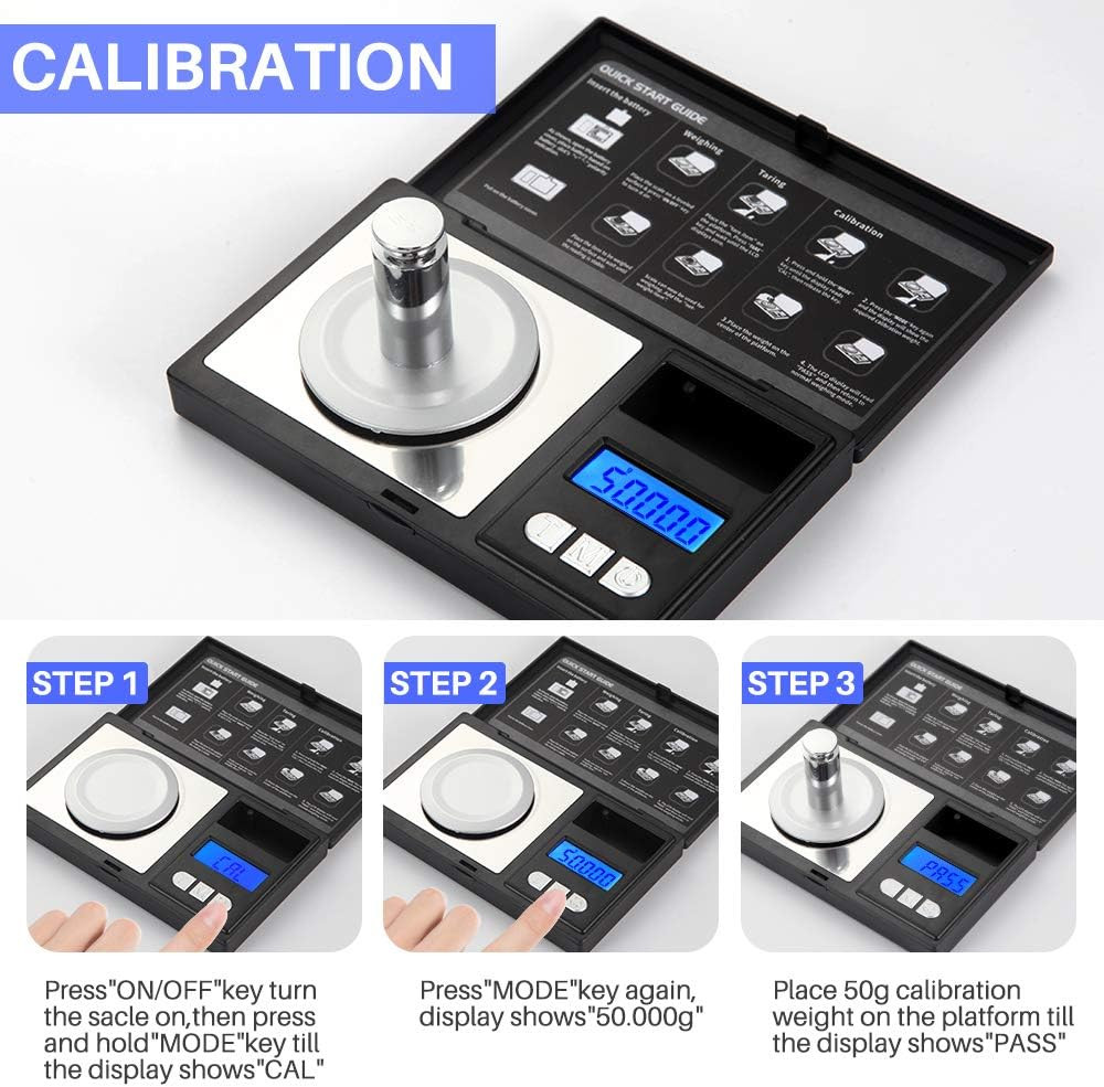 THINKSCALE Milligram Scale, 50G/0.001G Digital Jewelry Scale, Micro Gram Scale f