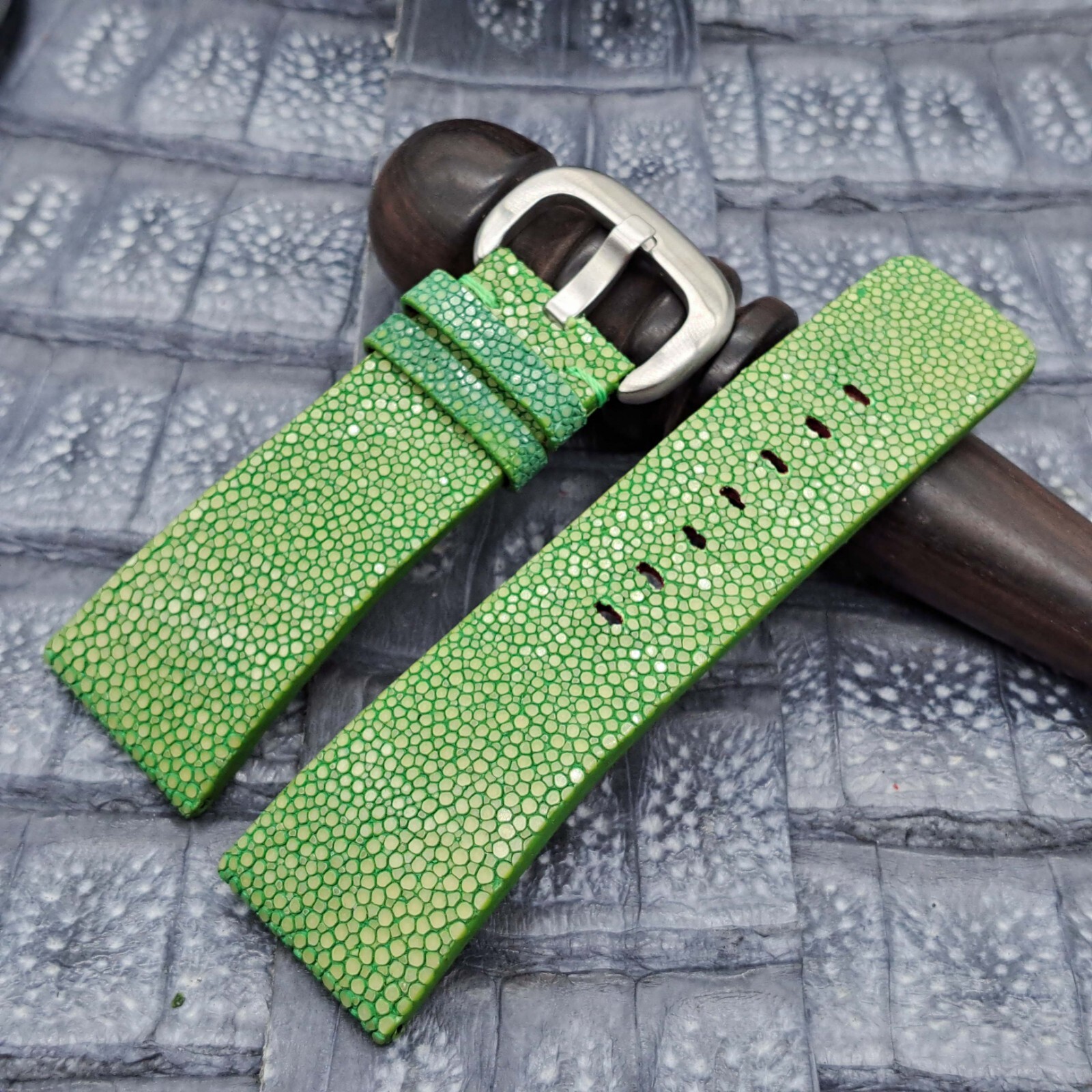 28mm/24mm Stingray Leather Watch Band Bespoke Exotic Leather Minimalist Design