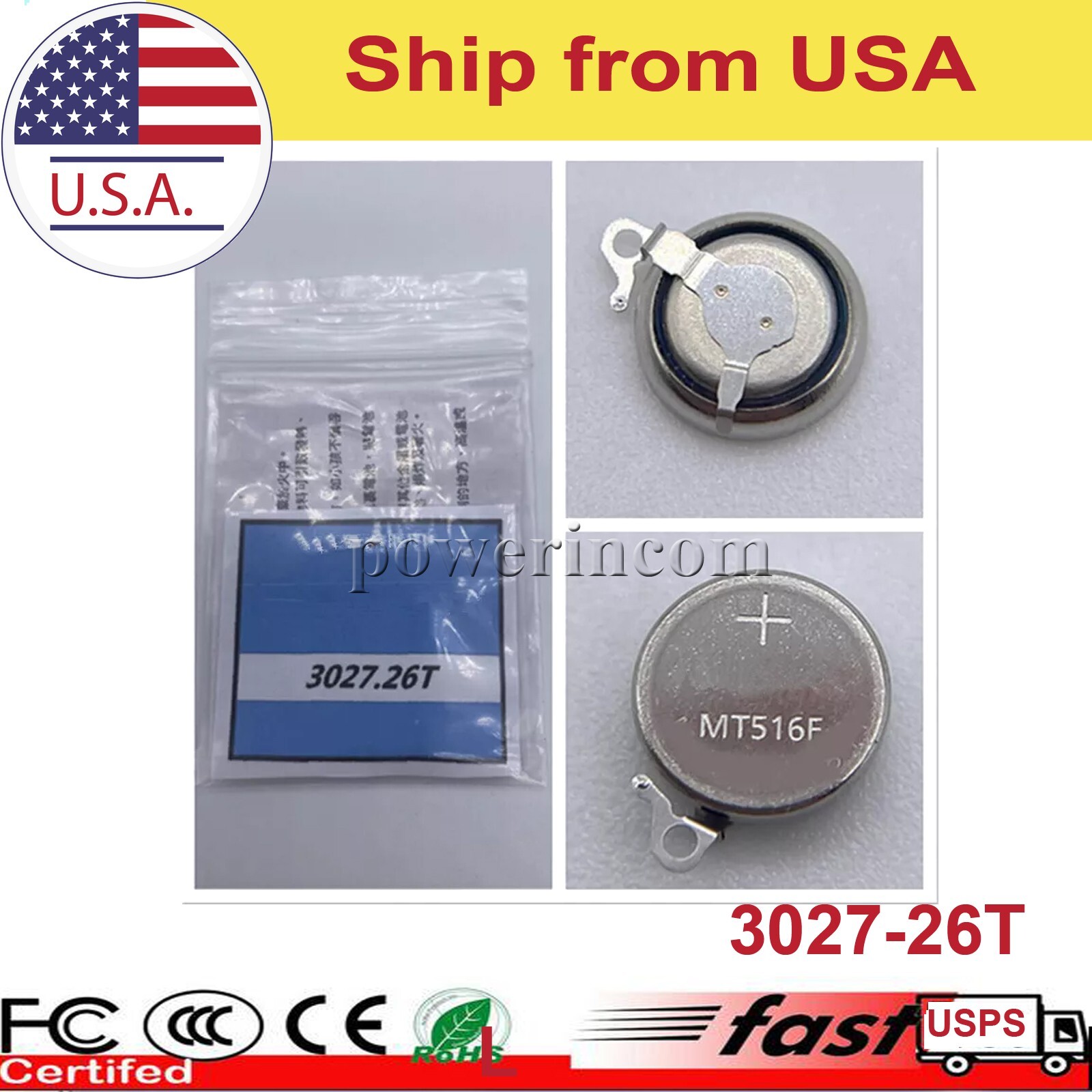 For Seiko Solar Watch Capacitor Battery MT516F for V110 V114 V115 V116 V117