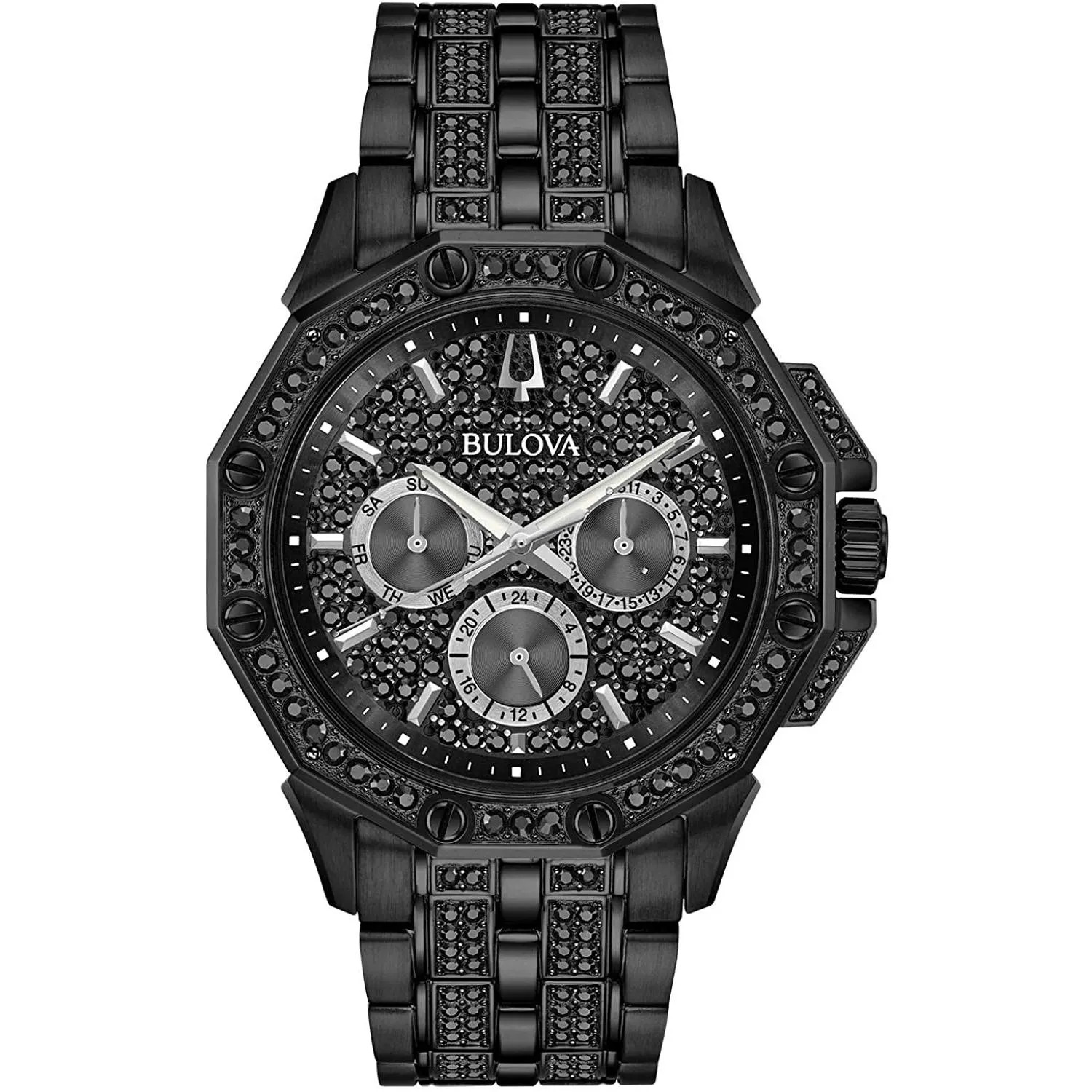 Bulova Octava Crystal 98C134 41.5 mm Men’s Quartz Watch Stainless steel Band