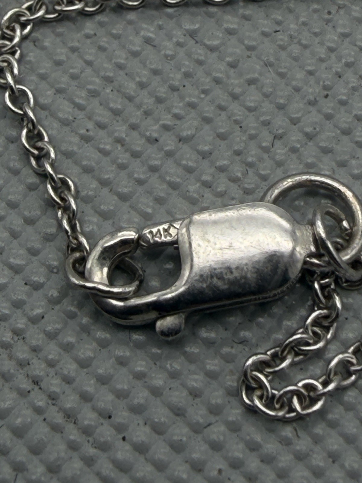 Blue Topaz & Diamond Pendant In 14k White Gold With Chain