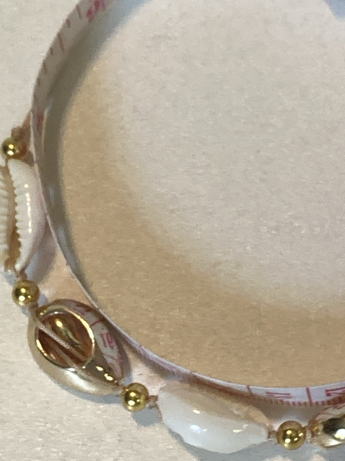 Gold White Cowrie Shell Bracelet Adjustable Macrame Beaded Bohemian Beach Jewelr
