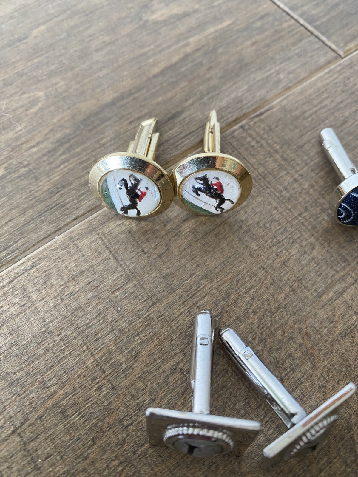 Vintage Lot 14 Pairs Cufflinks 9 Tie Tack Pins+ Anson, Speidel, Swank ,Speidel