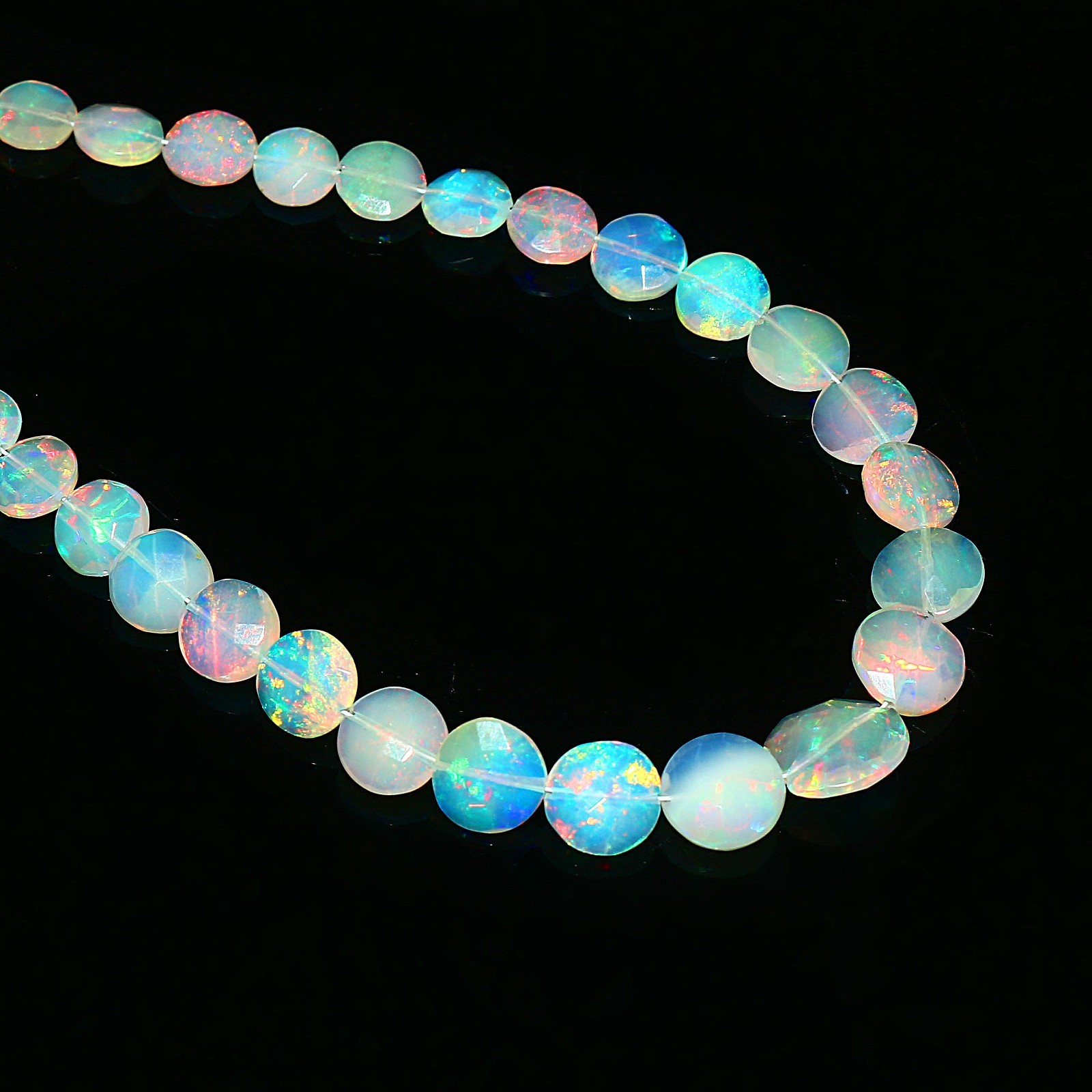 100% Natural Opal Beads Fire Opal Beads Coin Opal Beads Gift For Friend 616