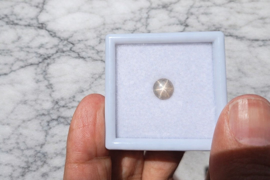 1.83Ct Natural Grey Star Sapphire Certified Ceylon Unheated Loose Gem