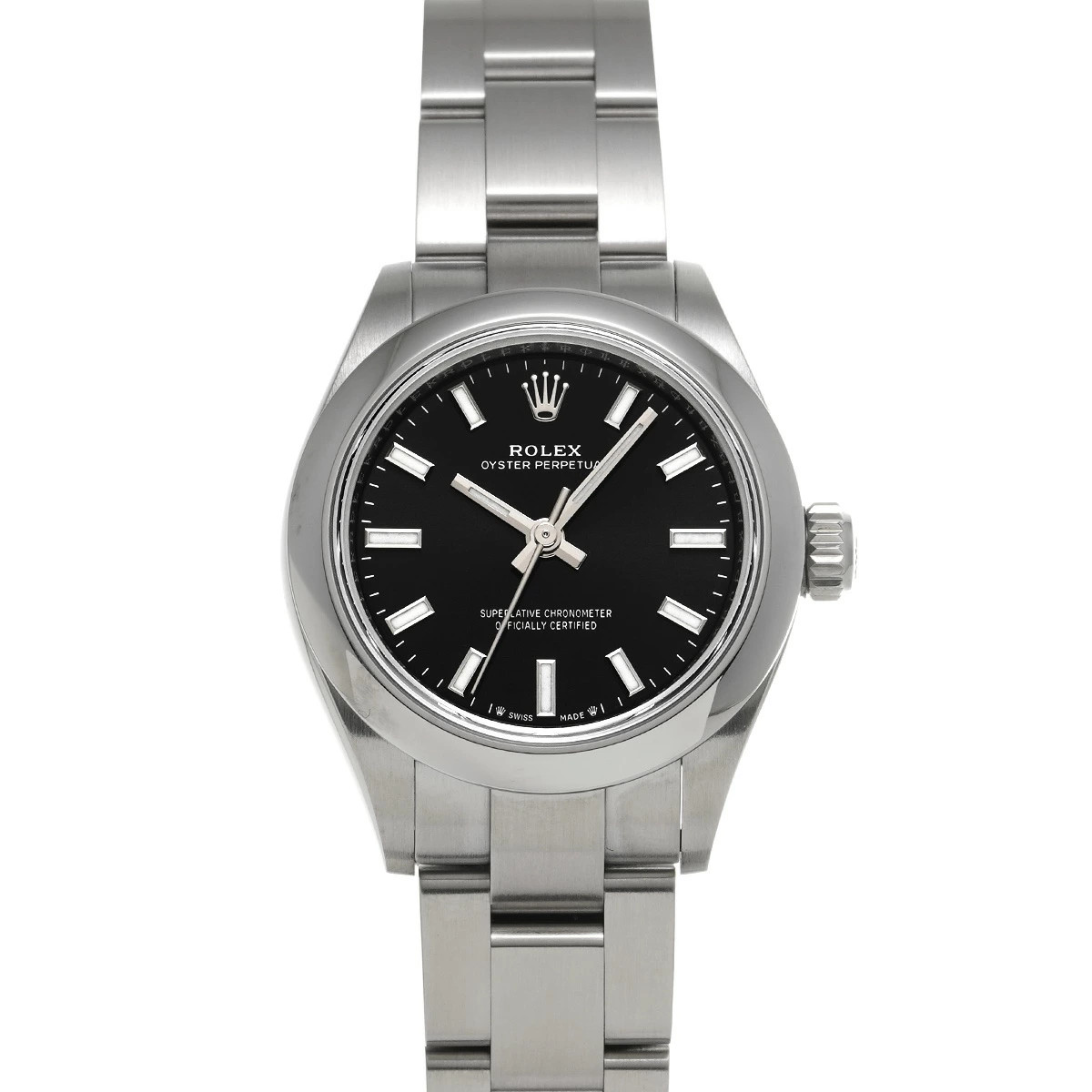 ROLEX Oyster Perpetual 28 276200 Black Ladies Used Watch #31624