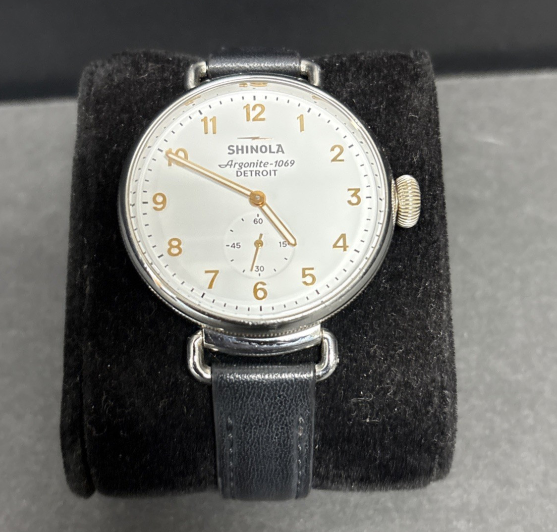 Shinola 38mm Canfield Unisex Watch Argonite-1069 Stainless Steel S0120000645