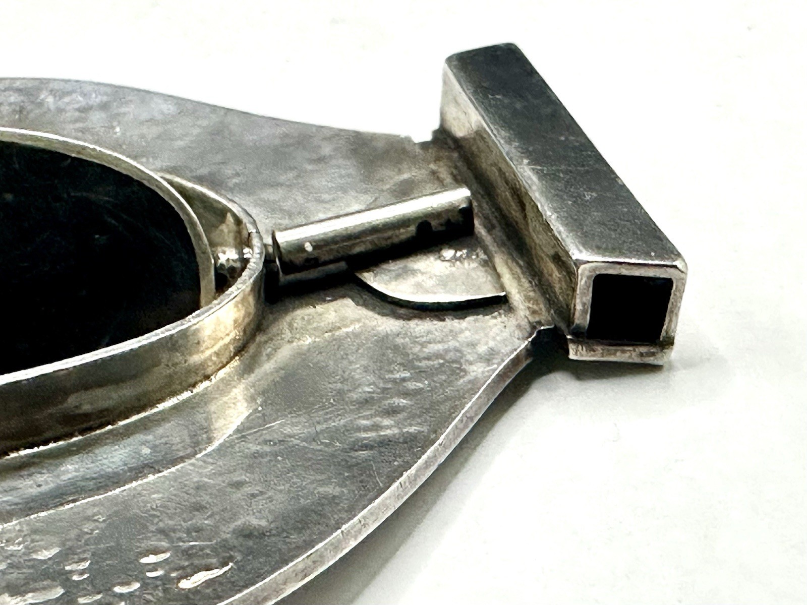 Sterling Silver 925 Reversable Spin Vintage Modernist FLIP Pendant Handmade