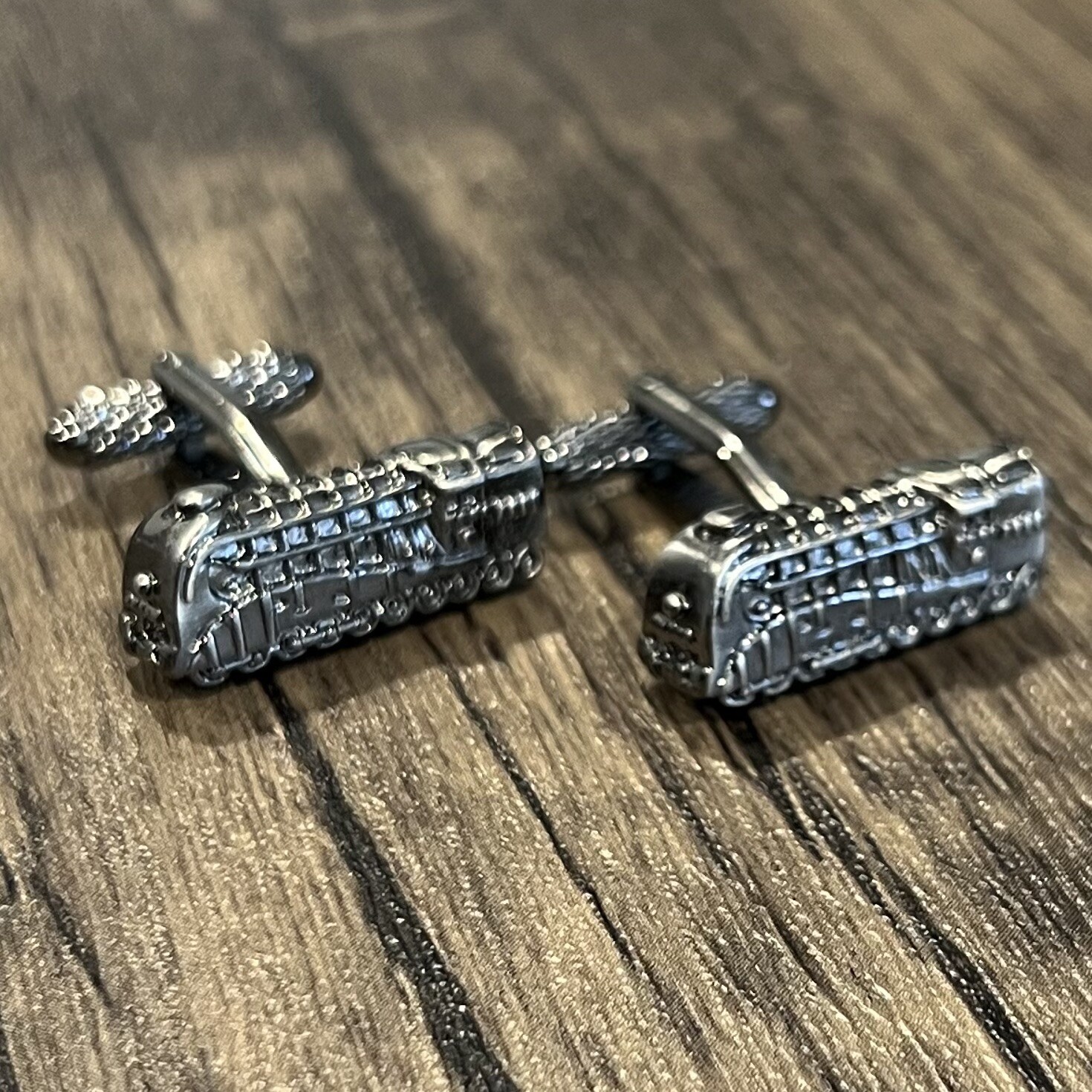 Vintage Style Train Engine Cufflinks In Box For Men Birthday Gift