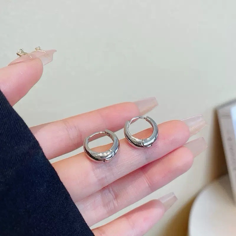 11mm 18K Gold Plated Chunky Huggie Hoop Earrings Small Thick Hoop Earrings 151