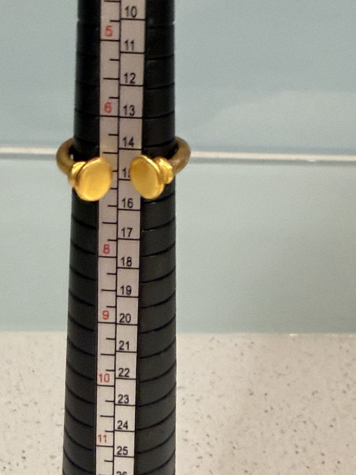 Minimalist Matte Gold Tone Open Cuff Size 7.25 (Slightly Adjustable)