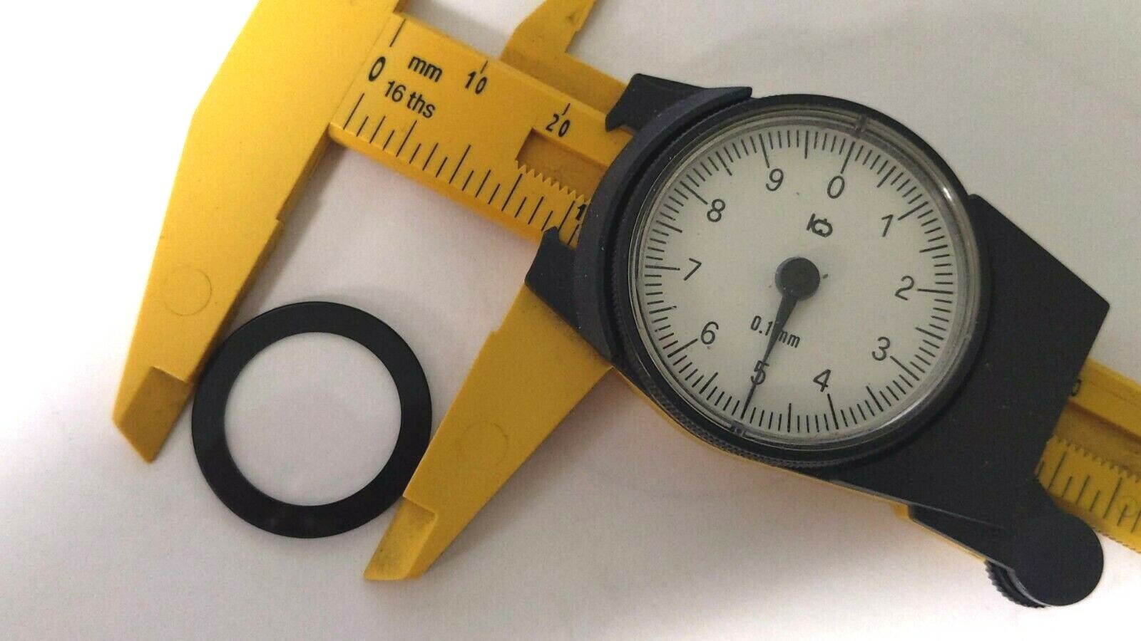 FOR Movado Bold crystal 25.0 x 1.3mm BLACK trim new for watch repair parts