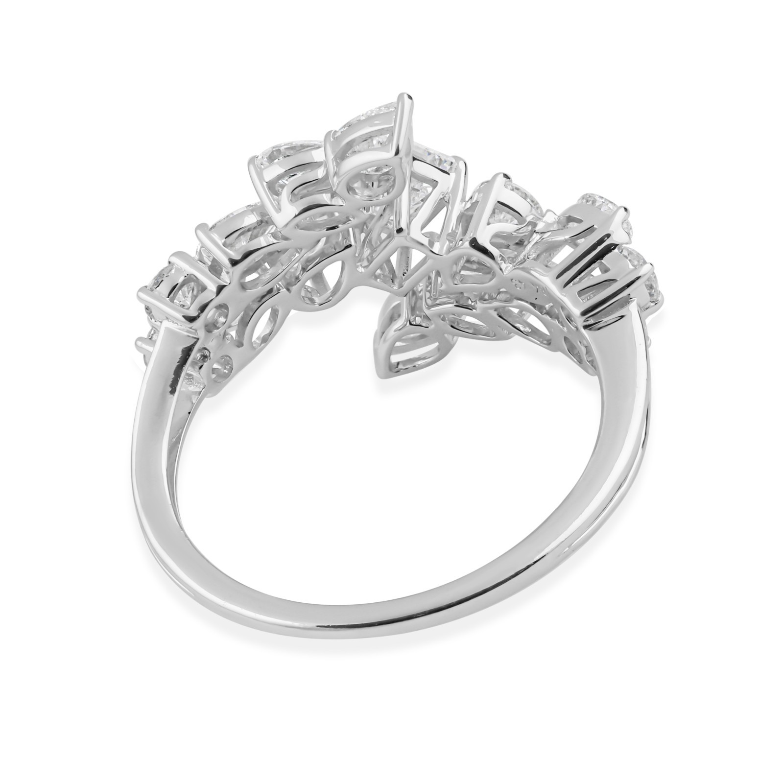 1.83 Ct SI/H Pear Cut Natural Diamond Ring Jewelry Gift 14k White Solid Gold