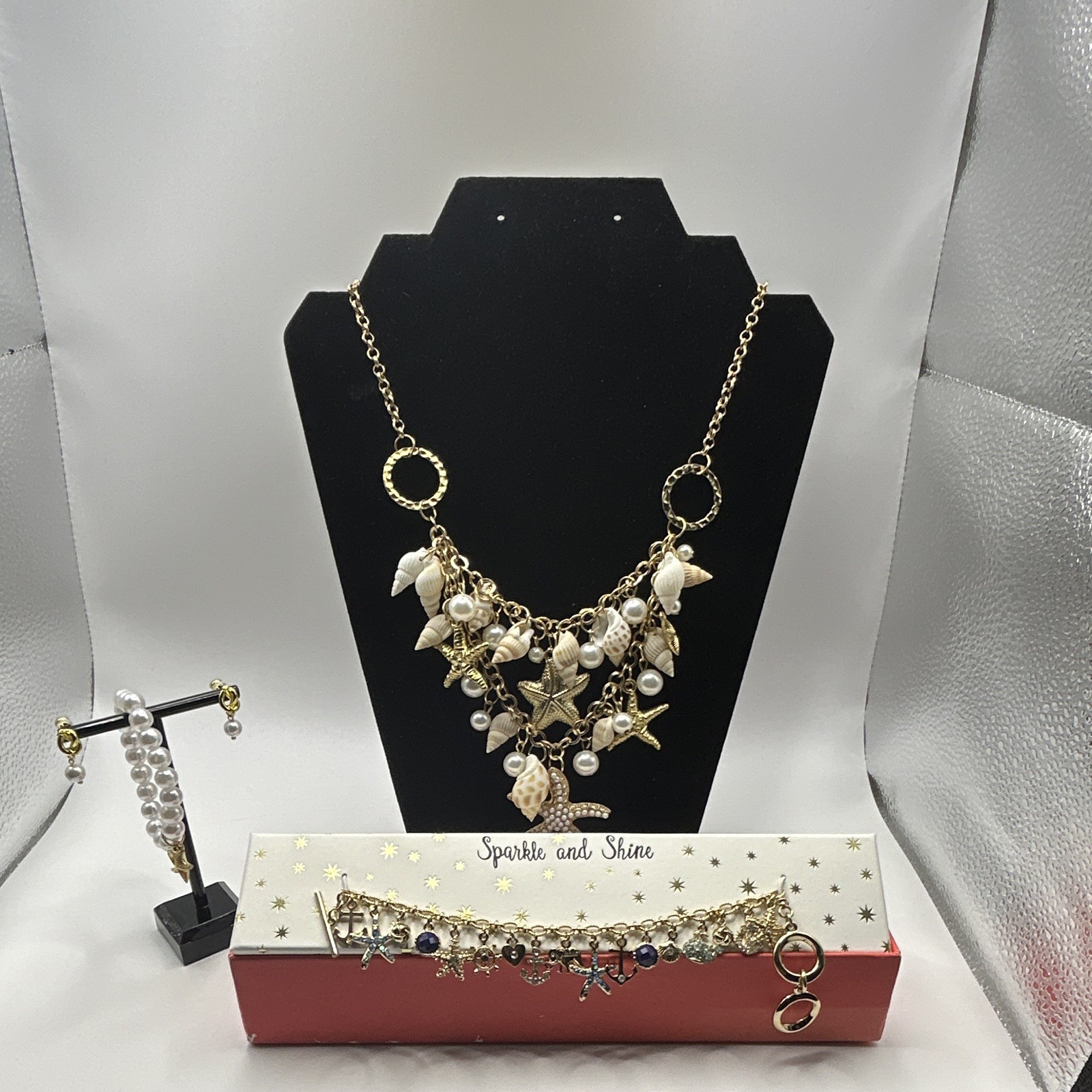 Nautical Jewelry Set Necklace Earrings Bracelet Lot