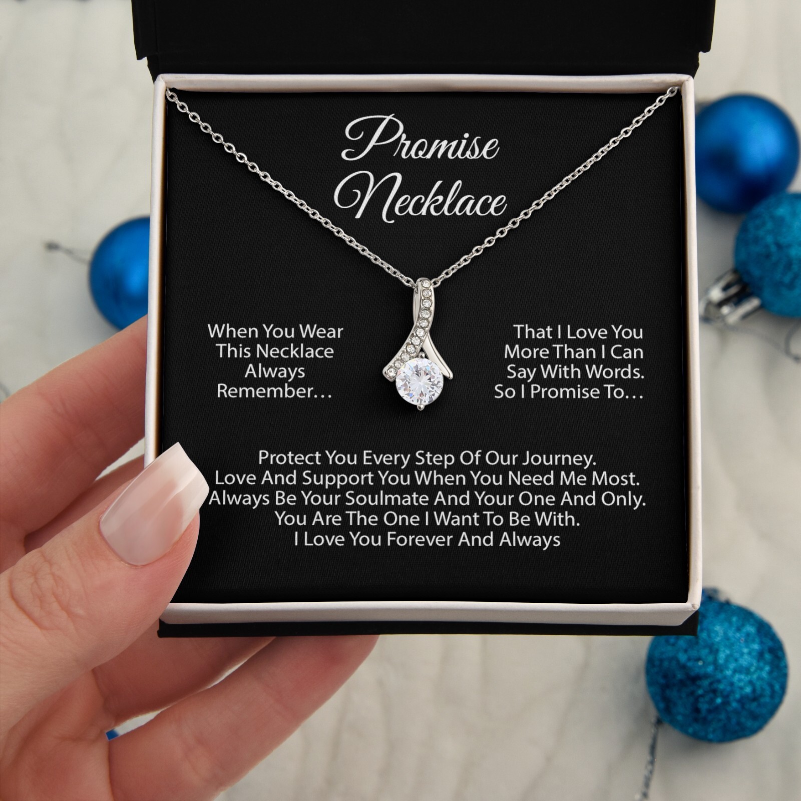 Promise Necklace For Soulmate, Valentine Gift, Birthday Gift, Anniversary Gift