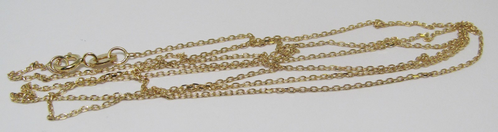 100% Genuine NEW 9k Solid Yellow Gold Loose 1.2mm Trace Fine Necklace Chain 60cm