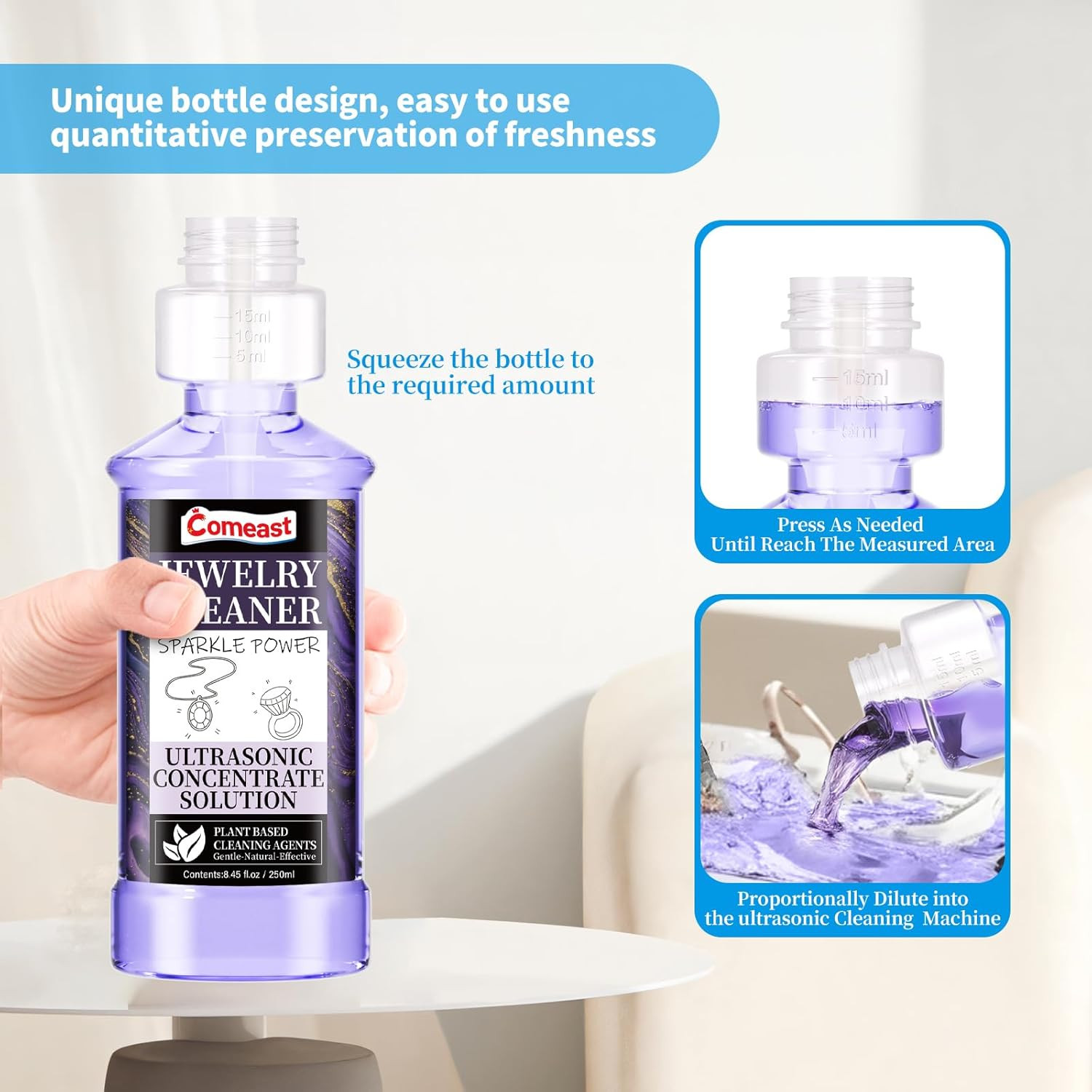 Ultrasonic Cleaner Solution Concentrate, Ultrasonic Jewelry Cleaner Solution, Pr