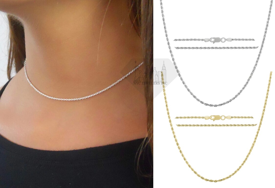 925 Sterling Silver Super Thin 1MM Twisted Link Rope Link Chain 16″-24″