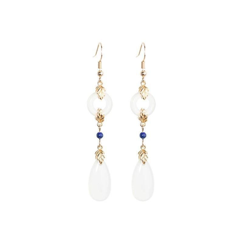 Ping An Buckle Drop Earrings Ancient Style Accessories Trinket Earrings –