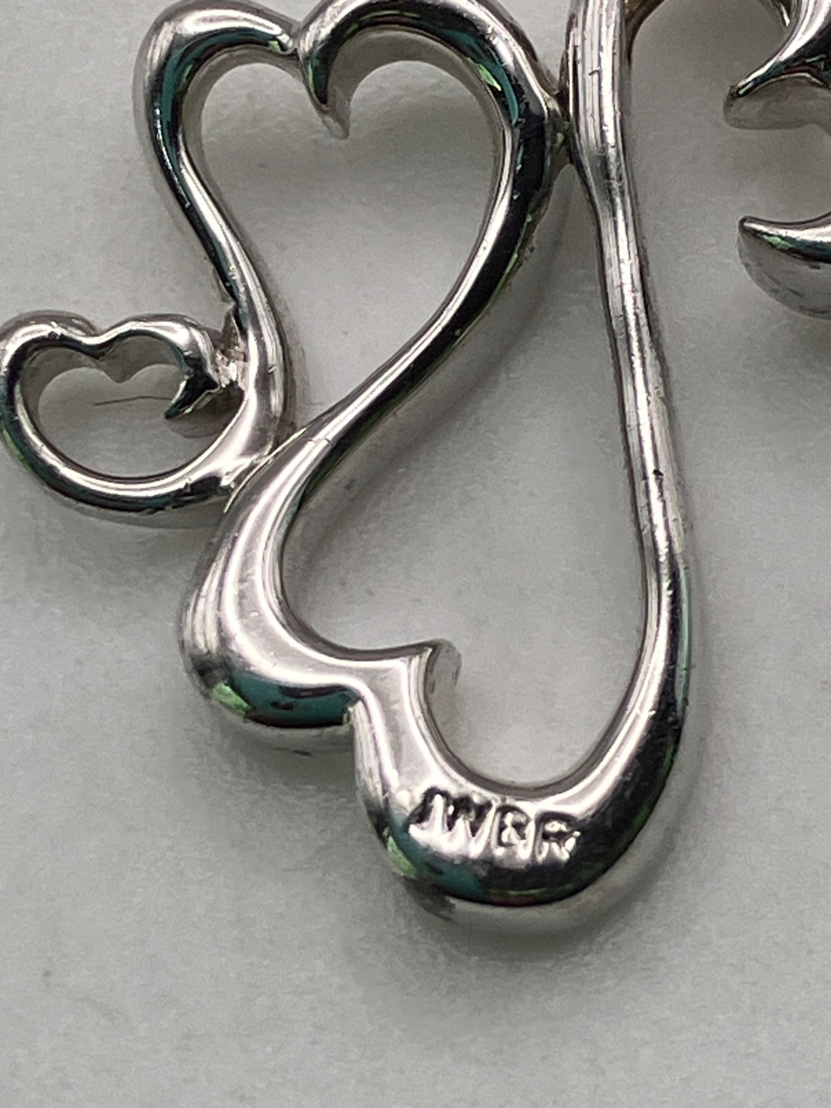 Jane Seymour Sterling Silver 925 JWBR Open Heart Pendant