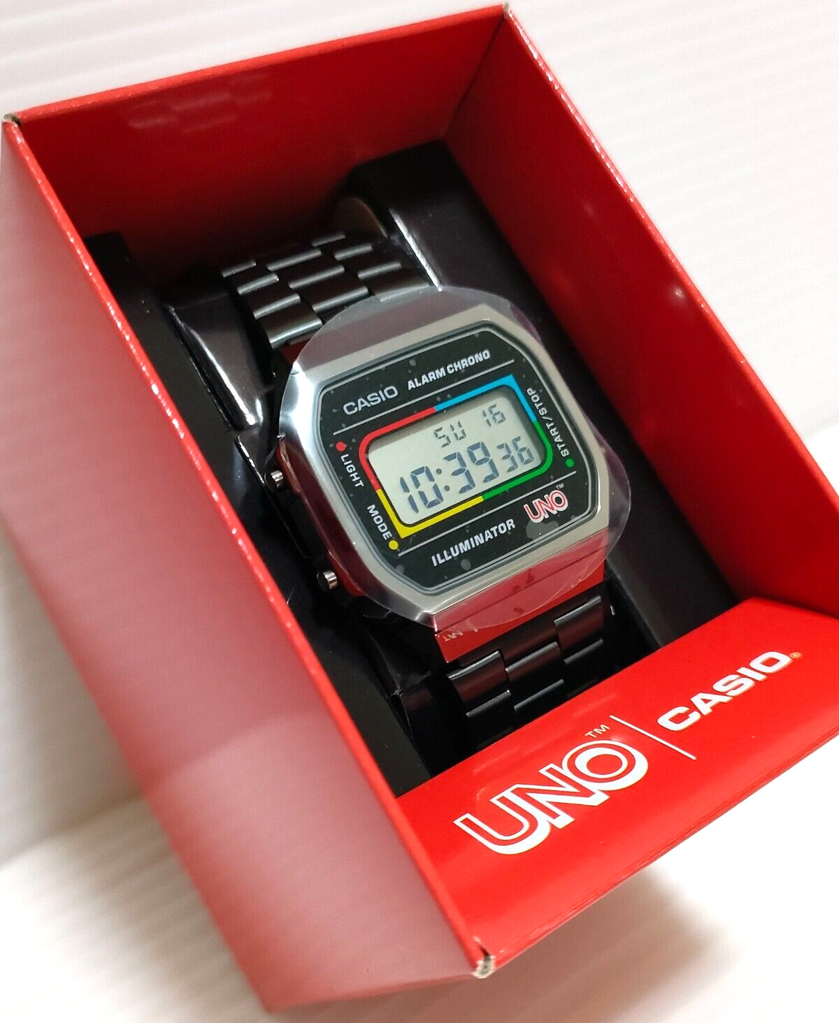 CASIO A168WEUC-1AJR UNO Collaboration Model Wild Card Unisex Resin With Box