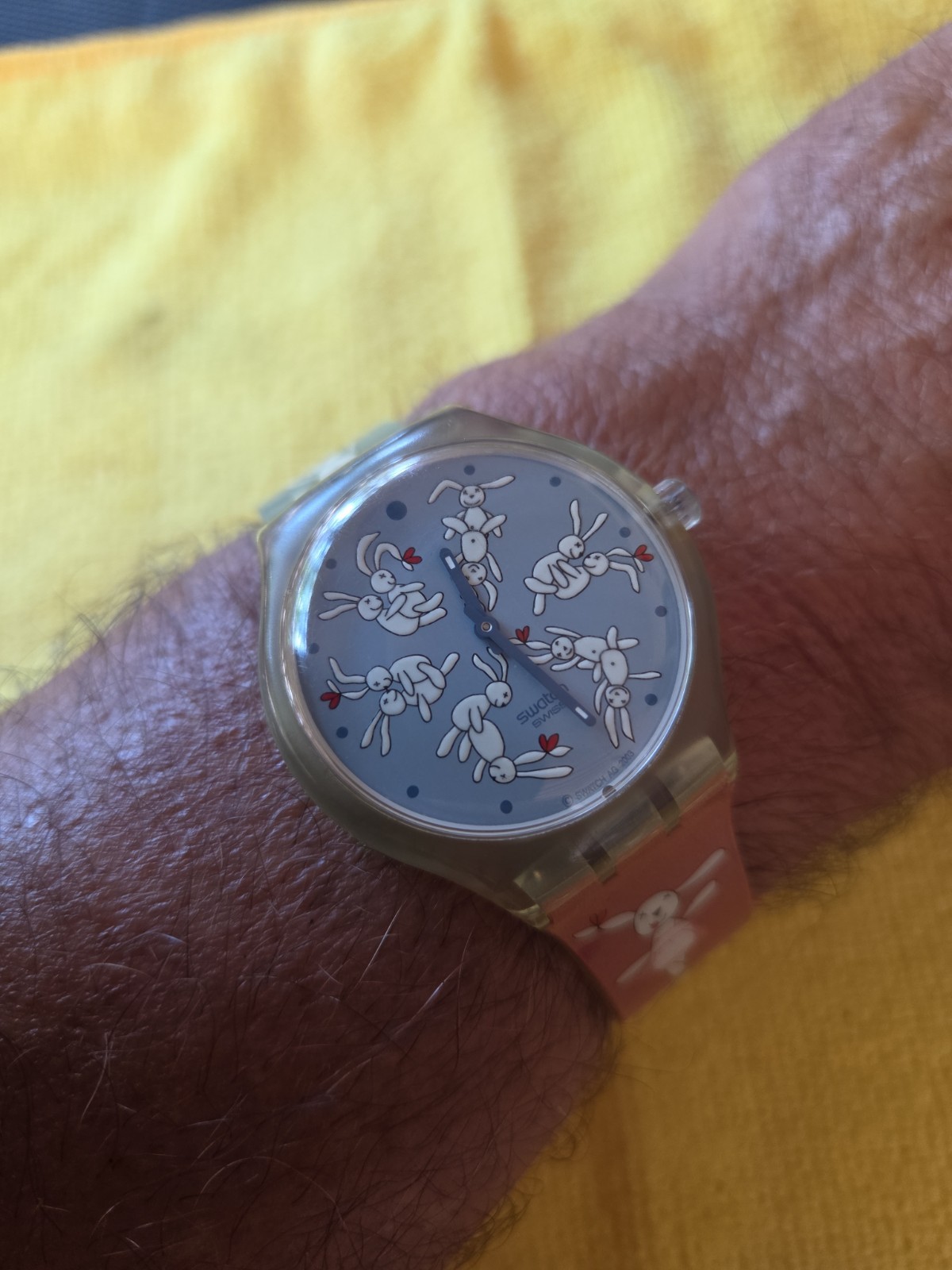 Vintage Swatch Touch Game BUNNYSUTRA 41mm Watch Rabbits Sex Kama Sutra 2004 8″