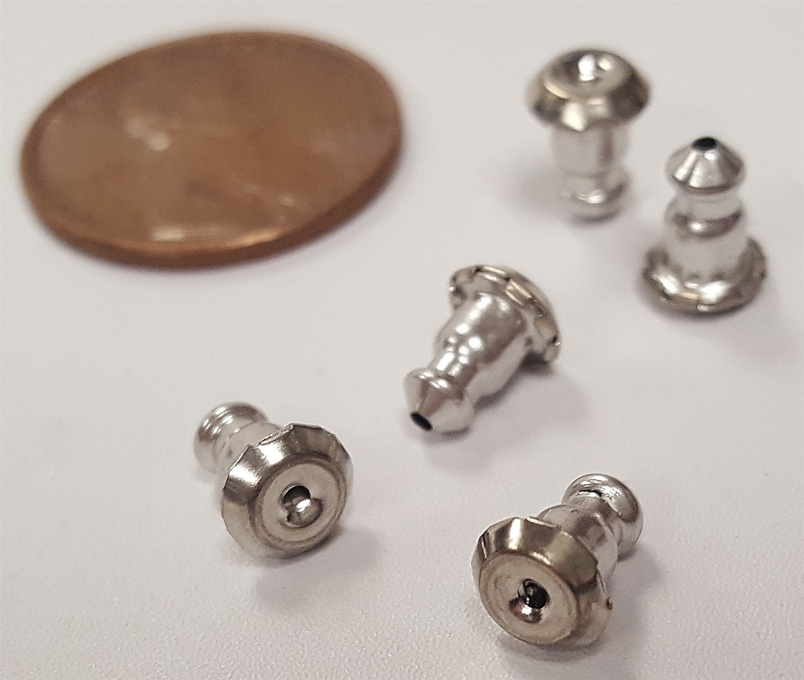 24 VINTAGE SILVER BULLET CLUTCH EARRING BACK COMPONENTS N373
