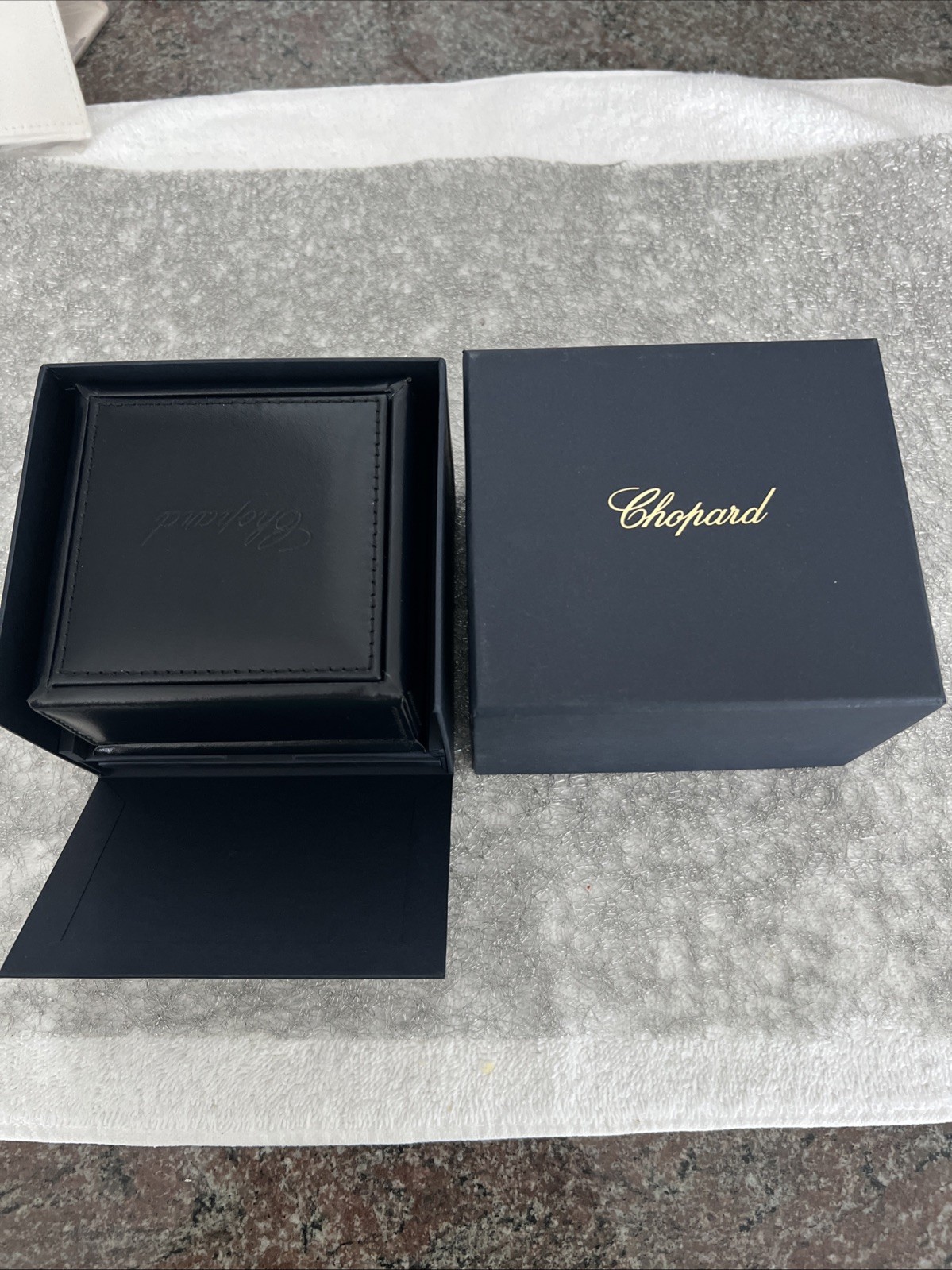 Chopard Jewelry Storage Case Dark Blue, Classic Luxury, Empty Box 4″x4″x2″
